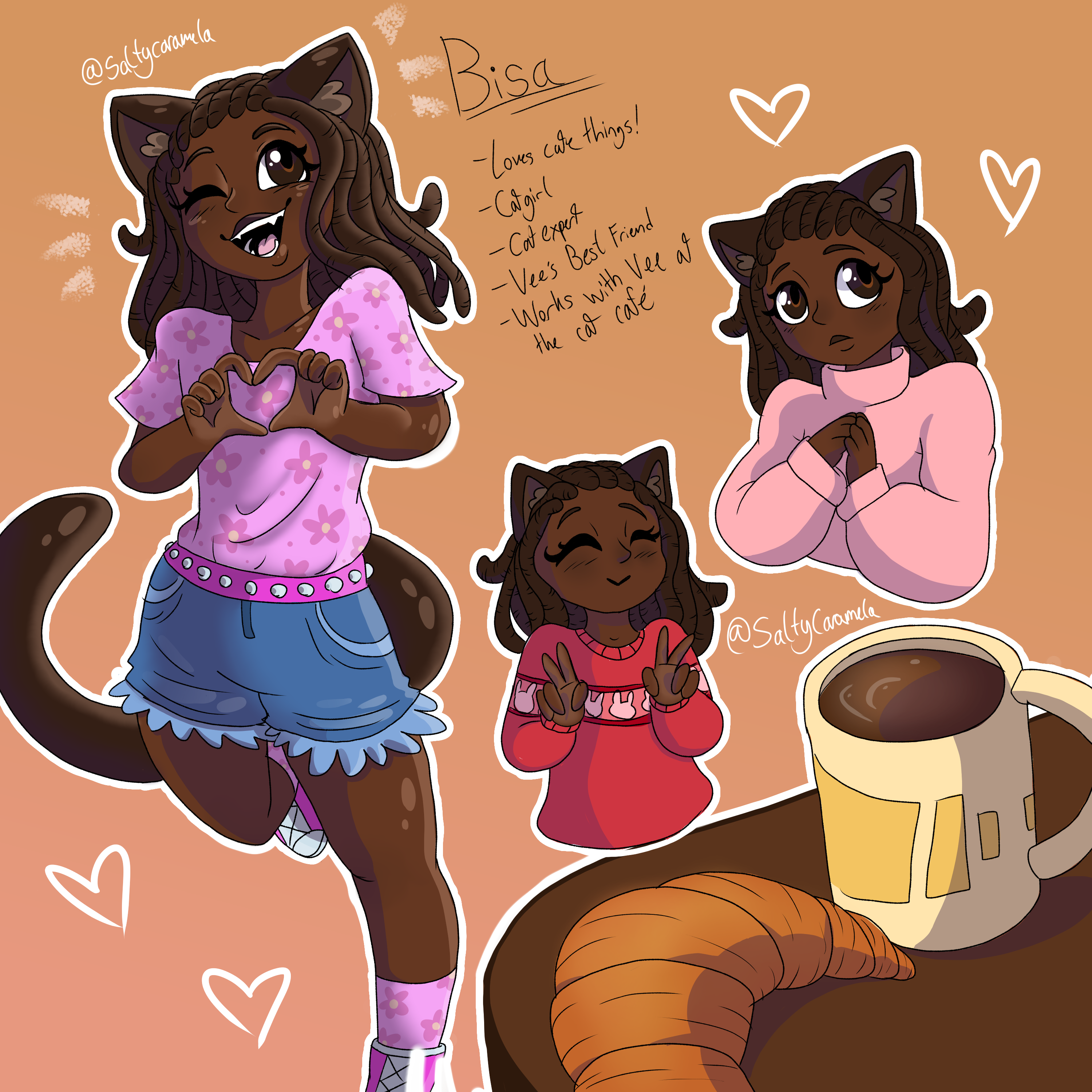 Other Cat Girl Character Design Sheet.